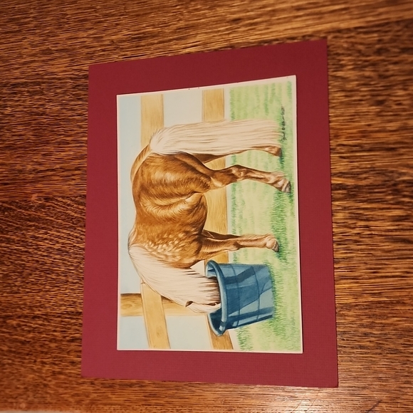 Head In The Bucket Original Watercolour Art By Janet Griffin-Scott - Picture 1 of 1